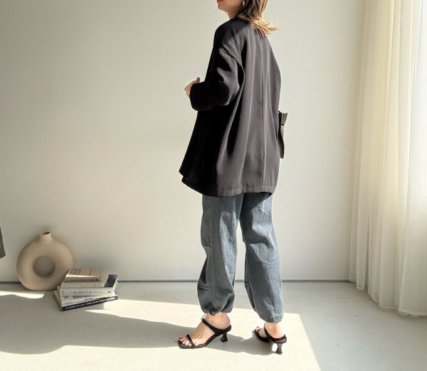 画像8: ●メーカー在庫限りで終売●【3/28 LIVEアイテム】裾が絞れる2WAYシルエット◎ストレッチジョガーデニム（メーカー確認後確保） (8)