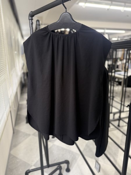 画像1: ●メーカー在庫限り●【3/31 LIVEアイテム】ストレッチジョーゼットギャザートップス（セットアップ可能） (1)