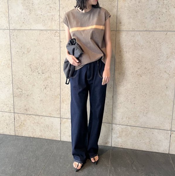 画像2: ●SALE●メーカー在庫限り●【3/31 LIVEアイテム】タイダイラインフレンチトップス (2)