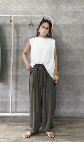 画像10: ●期間限定●生産枠に限りあり●背中のお肉をカバーする「セナ肉カバートップス【4/3LIVEアイテム】チュールパイピングトップス（予約/5-6月） (10)