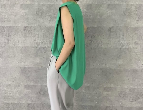 画像8: ●期間限定●生産枠に限りあり●背中のお肉をカバーする「セナ肉カバートップス【4/3LIVEアイテム】チュールパイピングトップス（予約/5-6月） (8)