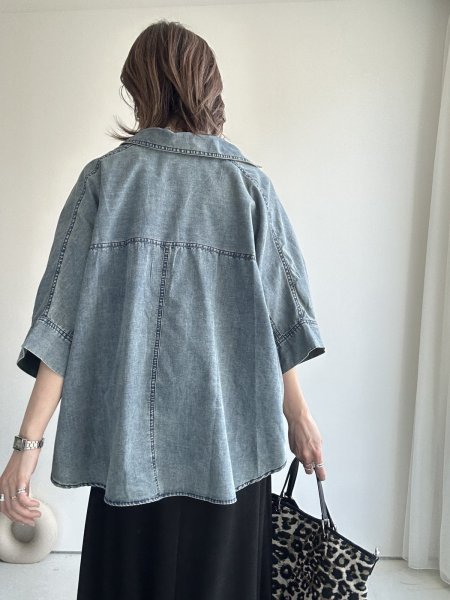 画像7: ●期間限定●生産枠に限りあり●【4/8LIVEアイテム】ドルマンデニムシャツ（予約/5月） (7)