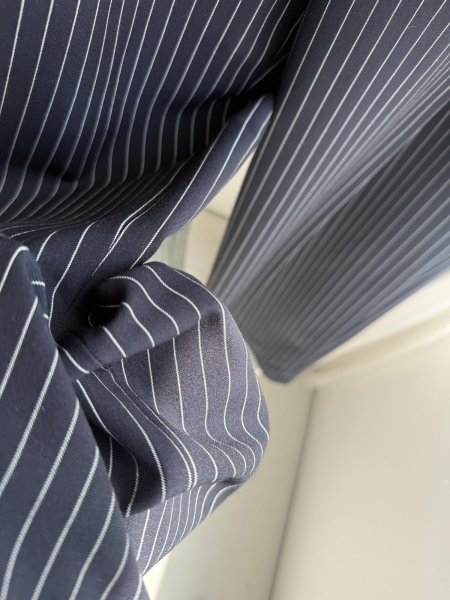 画像15: ●期間限定●ご予約10倍ポイント●【4/11LIVEアイテム】ピンストライプタックワイドパンツ（予約/8-9月） (15)