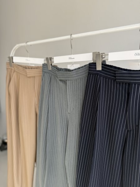 画像12: ●期間限定●ご予約10倍ポイント●【4/11LIVEアイテム】ピンストライプタックワイドパンツ（予約/8-9月） (12)