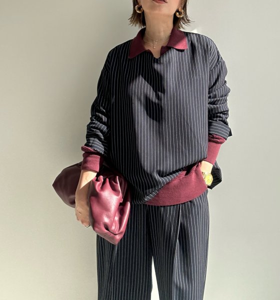 画像2: ●期間限定●ご予約10倍ポイント●【4/11LIVEアイテム】ワッフルスキッパーカラーニット（予約/8-9月） (2)