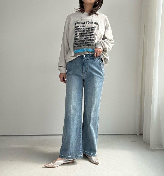 画像9: ●私たちの推しデニムに新型登場！●期間限定●ご予約10倍ポイント●【4/11LIVEアイテム】ワイドストレートデニム（予約/8-9月） (9)