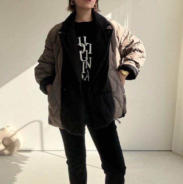 画像14: ●期間限定●ご予約10倍ポイント●【4/11LIVEアイテム】リバーシブルテーラードジャケットダウン（予約/9-10月） (14)