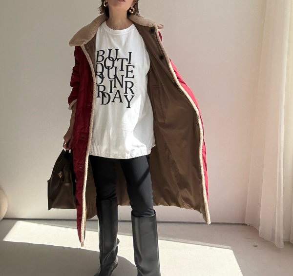 画像23: ●期間限定●ご予約10倍ポイント●【4/11LIVEアイテム】ボアトリムリバーシブルダウンコート（予約/9-10月） (23)