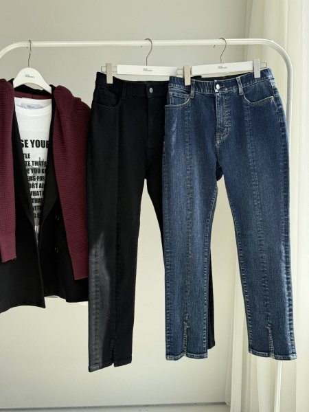 画像14: ●私たちの推しデニムに新型登場！●期間限定●ご予約10倍ポイント●【4/11LIVEアイテム】テーパードスキニー（予約/8-9月） (14)