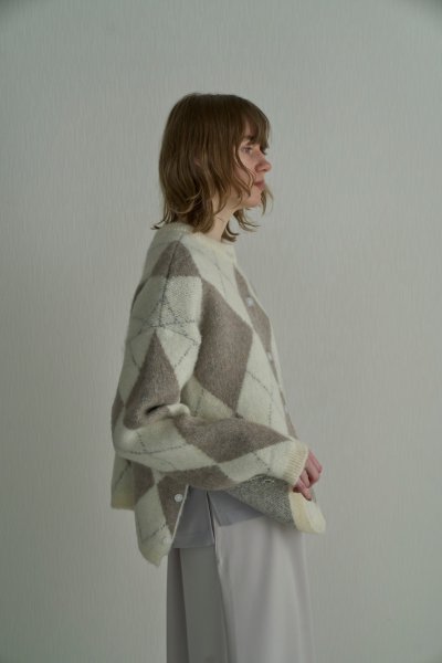 画像10: ●期間限定●ご予約10倍ポイント●【4/11LIVEアイテム】アーガイル2WAYニットカーディガン（予約/9-10月） (10)