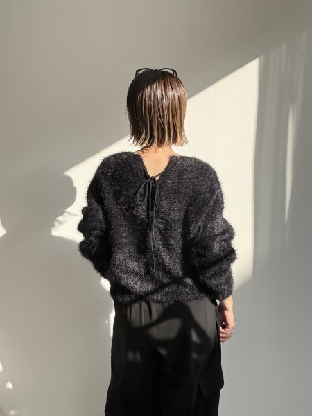 画像7: ●期間限定●ご予約10倍ポイント●【4/11LIVEアイテム】2WAYシャギーレースアップニット（予約/9-10月） (7)