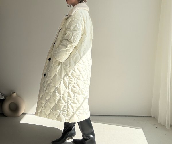 画像12: ●期間限定●ご予約10倍ポイント●【4/11LIVEアイテム】ボアトリムリバーシブルダウンコート（予約/9-10月） (12)
