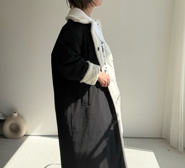 画像17: ●期間限定●ご予約10倍ポイント●【4/11LIVEアイテム】ボアトリムリバーシブルダウンコート（予約/9-10月） (17)