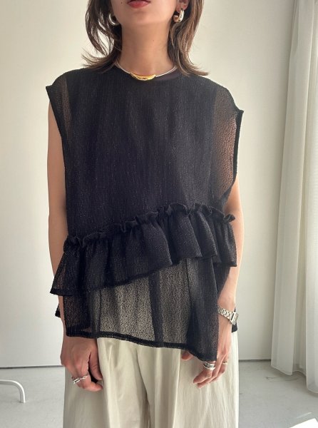 画像7: ●メーカー在庫限り●【4/15 LIVEアイテム】シアーアシメフリルブラウス（メーカー確認後確保）（予約/5月） (7)