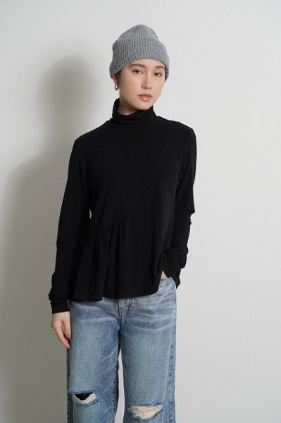 画像1: ●期間限定●ご予約10倍ポイント●【4/18LIVEアイテム】CYAN TOKYO ●アシメギャザーウォームタートル（予約/9-10月） (1)