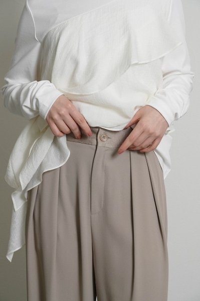 画像2: ●期間限定●ご予約10倍ポイント●【4/18LIVEアイテム】CYAN TOKYO ●インプリーツジョーゼットワイド（予約/8-9月） (2)