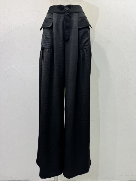 画像5: ●期間限定●ご予約10倍ポイント●【4/18LIVEアイテム】CYAN TOKYO ●ギャザーポケットサテンワイド（予約/9-10月） (5)