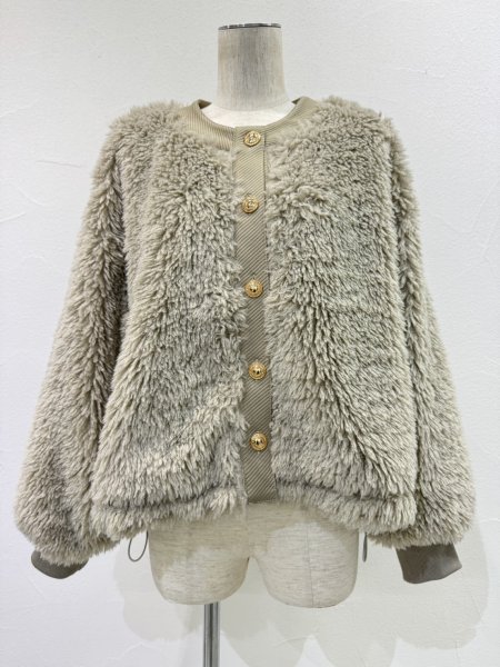 画像5: ●期間限定●ご予約10倍ポイント●【4/18LIVEアイテム】CYAN TOKYO ●シャギーボアドロストブルゾン（予約/9-10月） (5)