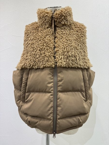 画像8: ●期間限定●ご予約10倍ポイント●【4/18LIVEアイテム】CYAN TOKYO ●シャギーボアコンビダウンベスト（予約/9-10月） (8)