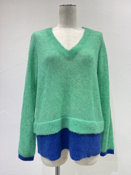 画像10: ●期間限定●ご予約10倍ポイント●【4/18LIVEアイテム】CYAN TOKYO ●配色レイヤーモヘアニット（予約/9-10月） (10)