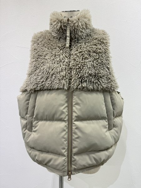 画像6: ●期間限定●ご予約10倍ポイント●【4/18LIVEアイテム】CYAN TOKYO ●シャギーボアコンビダウンベスト（予約/9-10月） (6)