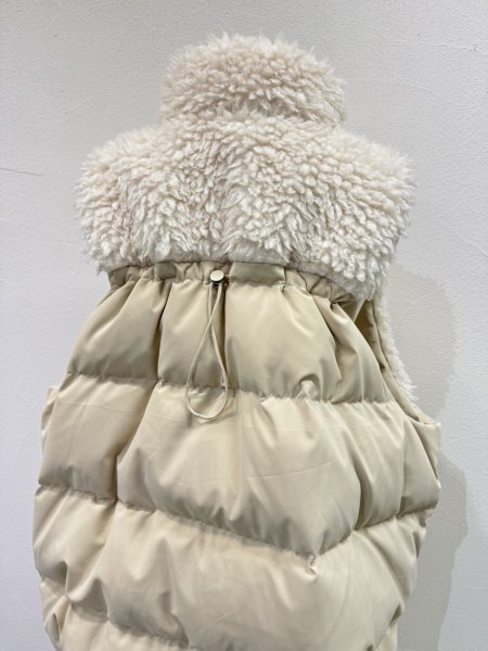 画像5: ●期間限定●ご予約10倍ポイント●【4/18LIVEアイテム】CYAN TOKYO ●シャギーボアコンビダウンベスト（予約/9-10月） (5)