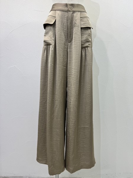 画像4: ●期間限定●ご予約10倍ポイント●【4/18LIVEアイテム】CYAN TOKYO ●ギャザーポケットサテンワイド（予約/9-10月） (4)