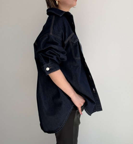 画像8: ●限定カラー登場●期間限定ご予約5倍840ポイント●【4/18 LIVEアイテム】●デニムシャツライクジャケット（インディゴ）（予約/7月） (8)