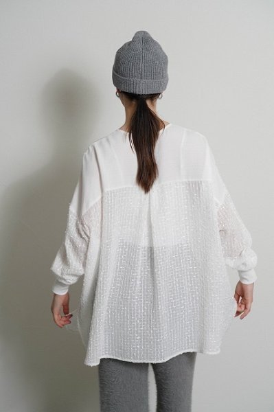 画像2: ●期間限定●ご予約10倍ポイント●【4/18LIVEアイテム】CYAN TOKYO ●ループカットシアジャガードヘンリー（予約/8-9月） (2)