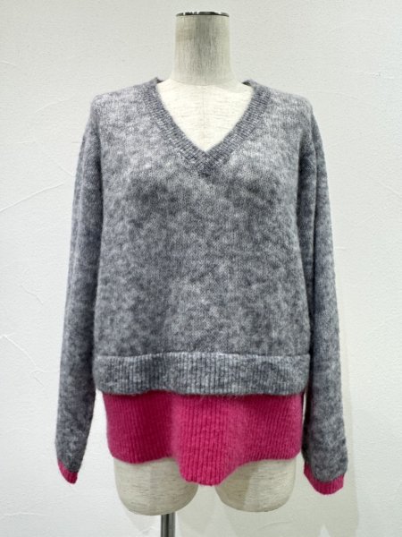 画像8: ●期間限定●ご予約10倍ポイント●【4/18LIVEアイテム】CYAN TOKYO ●配色レイヤーモヘアニット（予約/9-10月） (8)