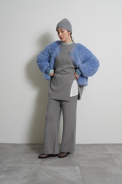 画像4: ●期間限定●ご予約10倍ポイント●【4/18LIVEアイテム】CYAN TOKYO ●シャギーボアドロストブルゾン（予約/9-10月） (4)