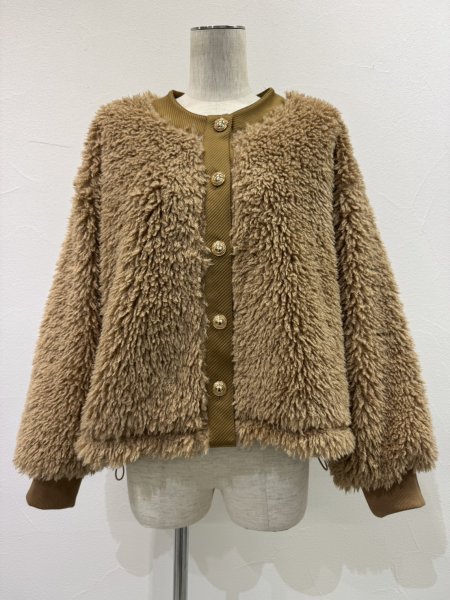 画像6: ●期間限定●ご予約10倍ポイント●【4/18LIVEアイテム】CYAN TOKYO ●シャギーボアドロストブルゾン（予約/9-10月） (6)