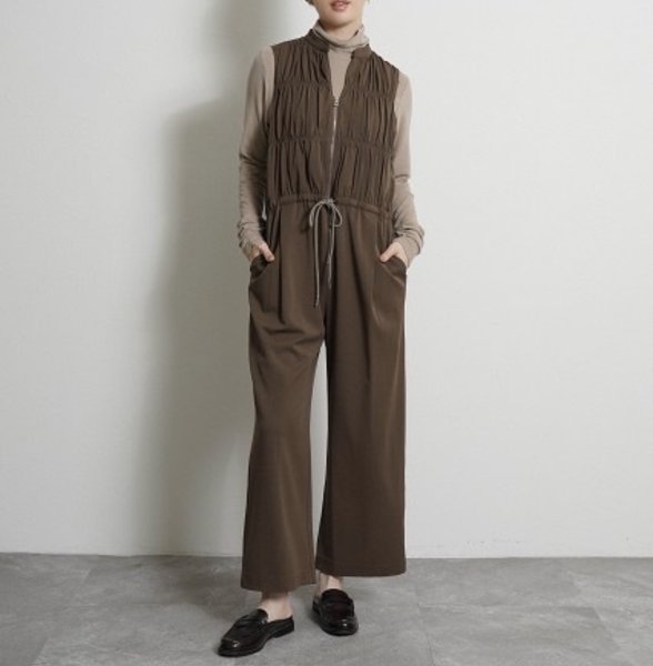 画像2: ●期間限定●ご予約10倍ポイント●【4/18LIVEアイテム】CYAN TOKYO ●ティアードスキッパーサロペット（予約/8-9月） (2)