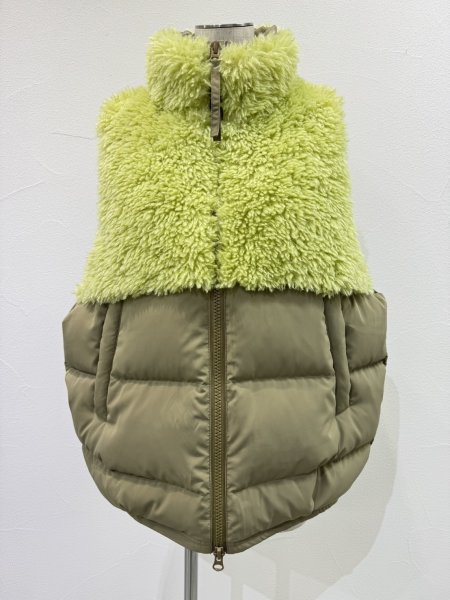 画像7: ●期間限定●ご予約10倍ポイント●【4/18LIVEアイテム】CYAN TOKYO ●シャギーボアコンビダウンベスト（予約/9-10月） (7)