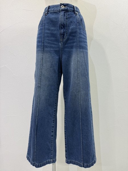 画像3: ●期間限定●ご予約10倍ポイント●【4/18LIVEアイテム】CYAN TOKYO ●ソフトデニムピンタックワイド（予約/8-9月） (3)