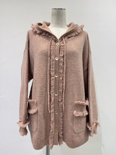 画像8: ●期間限定●ご予約10倍ポイント●【4/18LIVEアイテム】CYAN TOKYO ●トリムフリンジニットフーディ（予約/9-10月） (8)