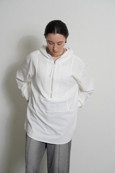 画像1: ●期間限定●ご予約10倍ポイント●【4/18LIVEアイテム】CYAN TOKYO ●パイルフーディスリットプルオーバー（予約/9-10月） (1)