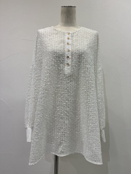 画像4: ●期間限定●ご予約10倍ポイント●【4/18LIVEアイテム】CYAN TOKYO ●ループカットシアジャガードヘンリー（予約/8-9月） (4)