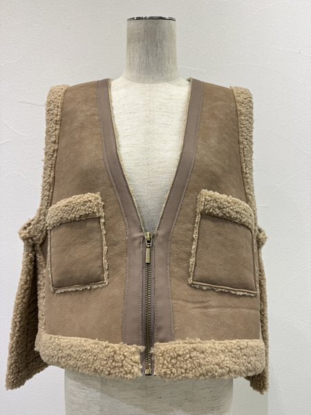 画像5: ●期間限定●ご予約10倍ポイント●【4/18LIVEアイテム】CYAN TOKYO ●バックオーバームートンベスト（予約/9-10月） (5)