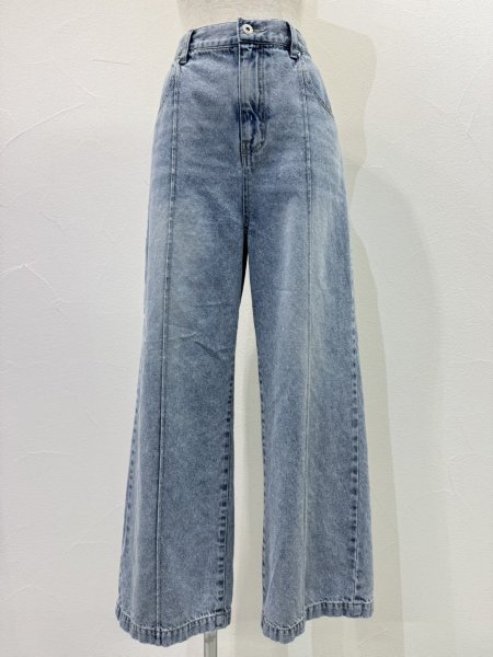 画像2: ●期間限定●ご予約10倍ポイント●【4/18LIVEアイテム】CYAN TOKYO ●ソフトデニムピンタックワイド（予約/8-9月） (2)