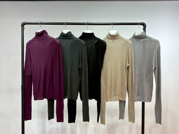 画像1: ●期間限定●ご予約10倍ポイント●【4/20LIVEアイテム】PRIORITY ●シアーニットハイネック（予約/8-9月） (1)