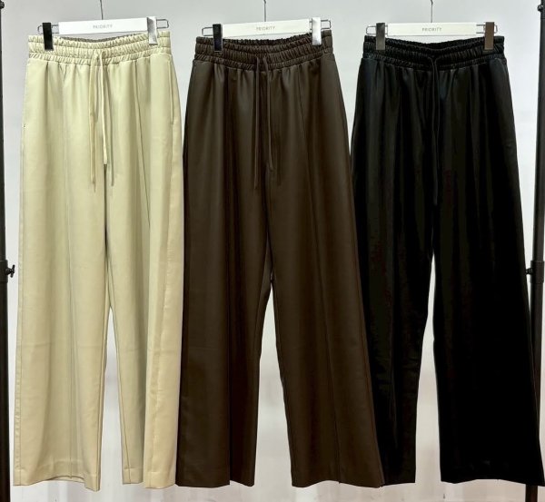 画像2: ●期間限定●ご予約10倍ポイント●【4/20LIVEアイテム】PRIORITY ●エコレザーパンツ（予約/8-9月） (2)