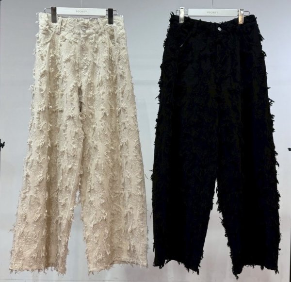画像5: ●期間限定●ご予約10倍ポイント●【4/20LIVEアイテム】PRIORITY ●フリンジジャガードパンツ（予約/9-10月） (5)