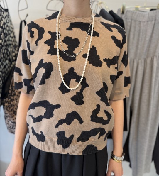 画像4: ●期間限定●ご予約10倍ポイント●【Margaux Vintage】●レオパードプリントハーフスリーブ（予約/7-8月） (4)