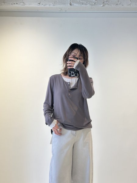 画像3: ●期間限定●ご予約5倍ポイント● ayane 【5/18 LIVEアイテム】ベア天ヘンリーネックロンT（予約/8月） (3)