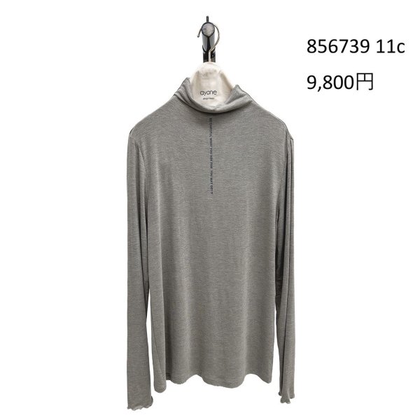 画像6: ●期間限定●ご予約5倍ポイント● ayane 【5/18 LIVEアイテム】ベア天縦ロゴプリントボトルネックロンＴ（予約/8月） (6)