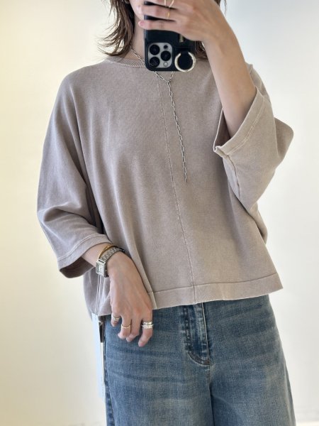 画像1: ●数量限定●ご予約10倍ポイント● ayane 【5/18 LIVEアイテム】ストーンウォッシュプルオーバーニット（予約/9月） (1)