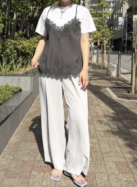 画像6: ●生産枠わずか● 【6/1 LIVEアイテム】ドッキングデザインレースキャミT（予約/6-7月） (6)