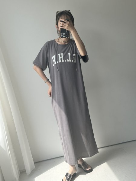 画像4: ●くたっとした素材感が可愛い◎【6/11 LIVEアイテム】GLHFロゴワンピ（メーカー確認後お取り寄せ） (4)