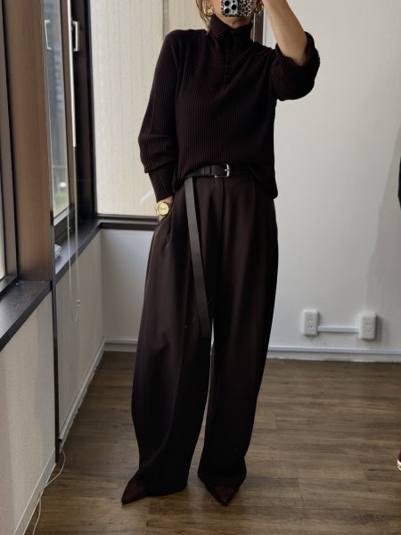 画像9: ●今回展で一番推したい！イチオシボトムはこれ！キレイ目にもカジュアルにも使えるキレイ目カーヴィ出ました◎34サイズも出来ました●ご予約10倍ポイント●PRIORITY【6/19 LIVEアイテム】2タックカーヴィパンツ（予約/9月） (9)